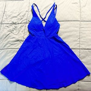 Halara Everyday Crisscross Backless Barre Ballet Dance Flared Dress